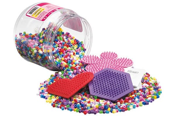 Hama helmet midi + neulalevyt, muovirasiassa Halkaisija helmi midi: 5,0 mm, helmiä värillisiä - 1 kpl (2051)