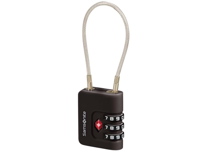 Samsonite Cablelock 3 Dial Tsa, Black