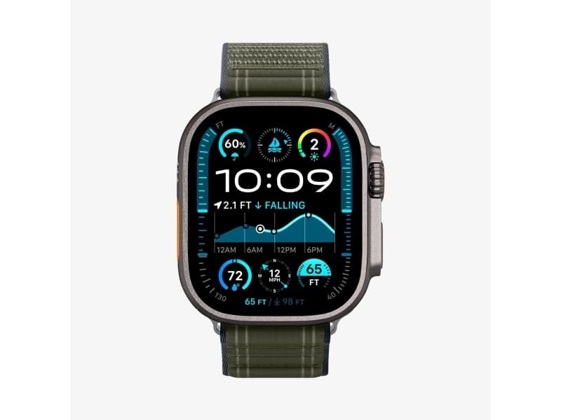 Spigen WBF0, Yhtye, Älykello, Vihreä, Apple, Apple Watch (44/45mm), Apple Watch 10/11 (46mm), Apple Watch Ultra (49mm), Nailon