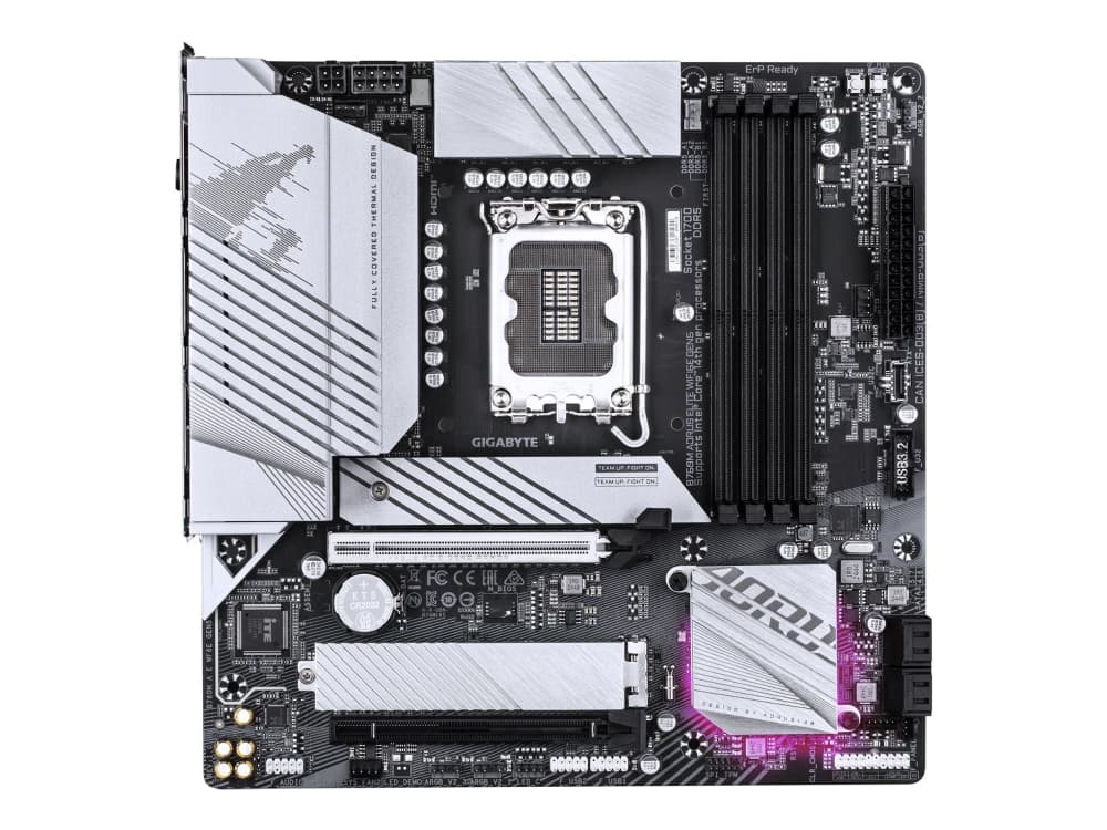 GIGABYTE B760M AORUS ELITE WIFI6E GEN5, Intel, LGA 1700, Intel® Celeron®, Intel Core i3 12th Gen, Intel Core i3 13th Gen, Intel Core i3 14th Gen, Intel..., LGA 1700, DDR5-SDRAM, 256 GB