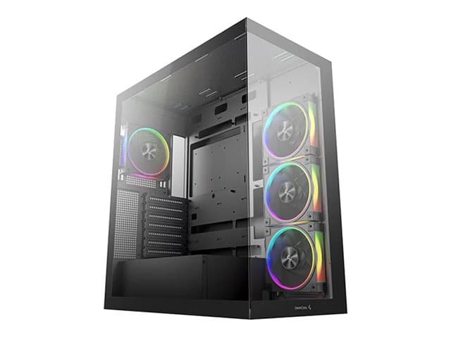 DeepCool CG580 4F V2, Midi-torni, PC, Musta, ATX, ITX, micro ATX, akryylinitriilibutadieenistyreeni, SGCC, karkaistu lasi, pelaaminen