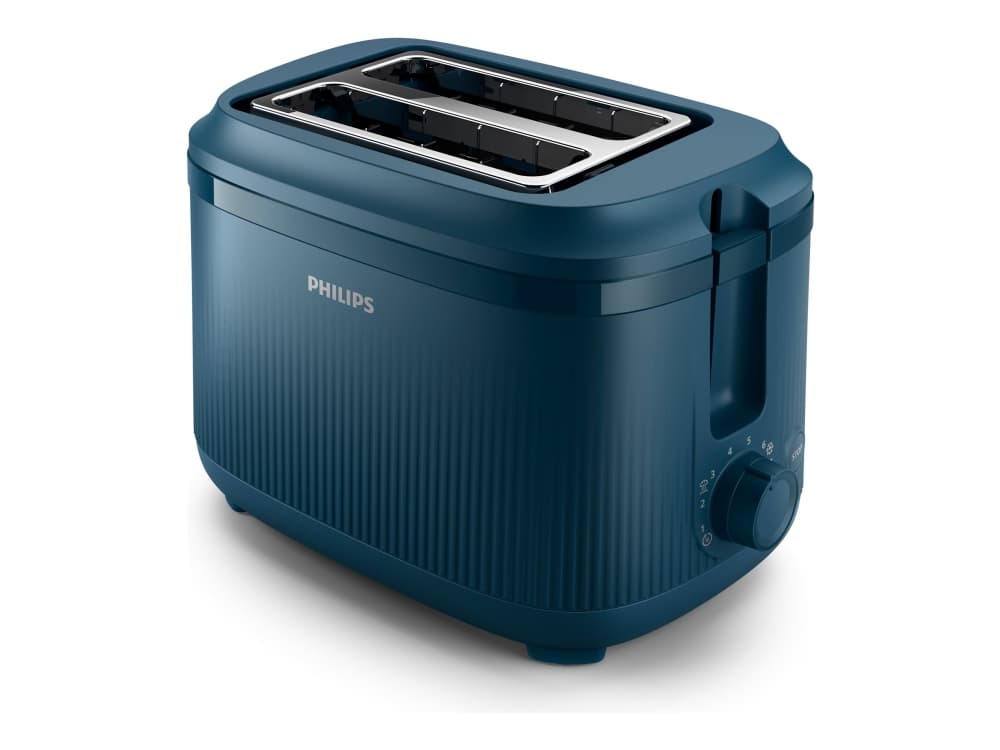 Philips 3000 -sarjan leivänpaahdin, 2 siivua, sininen, painikkeet, kierto, 900 W, 220 - 240 V, 50 - 60 Hz