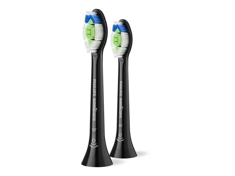 Philips Sonicare Optimal White HX6062/88 Harjaspääpakkaus, 2 kpl, 2 kpl, musta, 3 kuukautta, Keskikokoinen, 62000 liikettä minuutissa, Philips