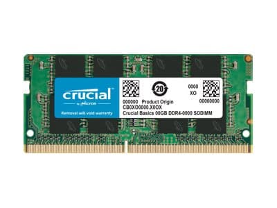 Crucial CB8GS3200, 8 Gt, 1 x 8 Gt, DDR4, 3200 MHz, 260-nastainen SO-DIMM-muisti
