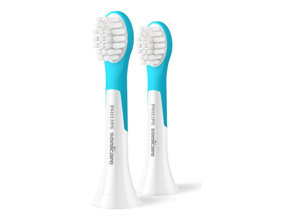 Philips Sonicare For Kids For Kids HX6032/90 Harjaspääpakkaus, 2 kpl, 2 kpl, Sininen, Valkoinen, 3 kuukautta, Pehmeä, Erittäin pehmeä, Philips