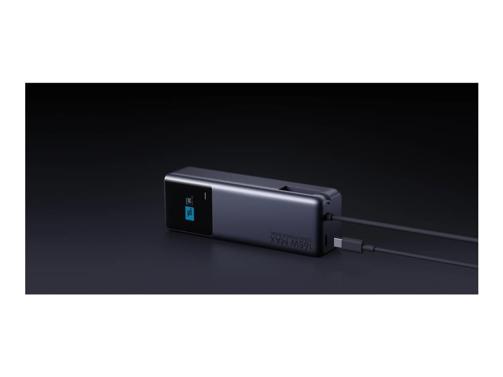 Xiaomi 165W Power Bank (integroitu kaapeli) | 10000 mAh | USB-C | Harmaa