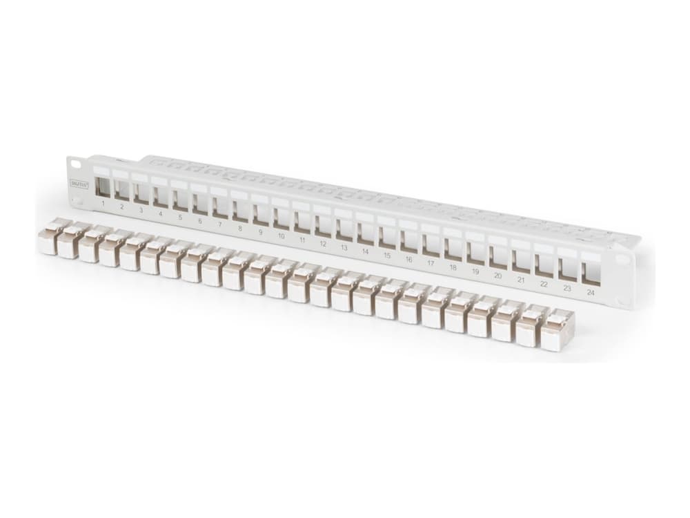 Digitus DN-91624U, RJ-45, Cat6, Telinekiinnitys, 1U, musta, LSA