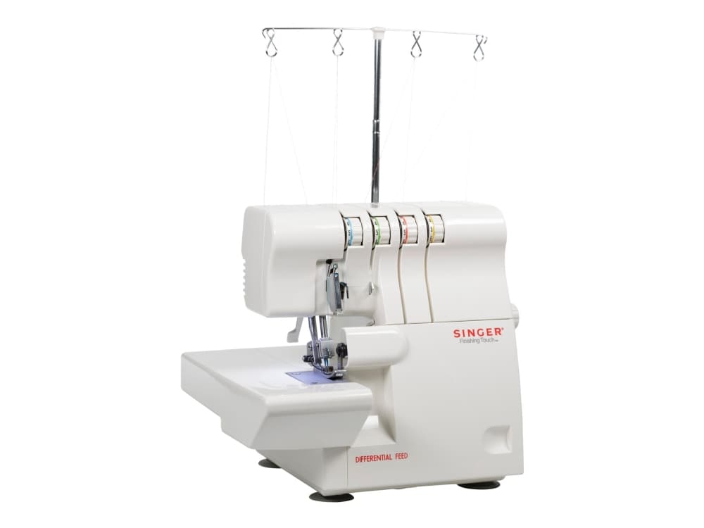 SINGER 14SH654, Valkoinen, Overlock, 4-vaiheinen, 4 mm, 6.7 mm, Sähkö