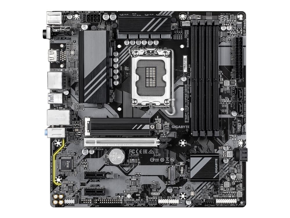 GIGABYTE B760M DS3H WIFI6E GEN5, Intel, LGA 1700, Intel® Celeron®, Intel Core i3 12th Gen, Intel Core i3 13th Gen, Intel Core i3 14th Gen, Intel..., LGA 1700, DDR5-SDRAM, 256 GB
