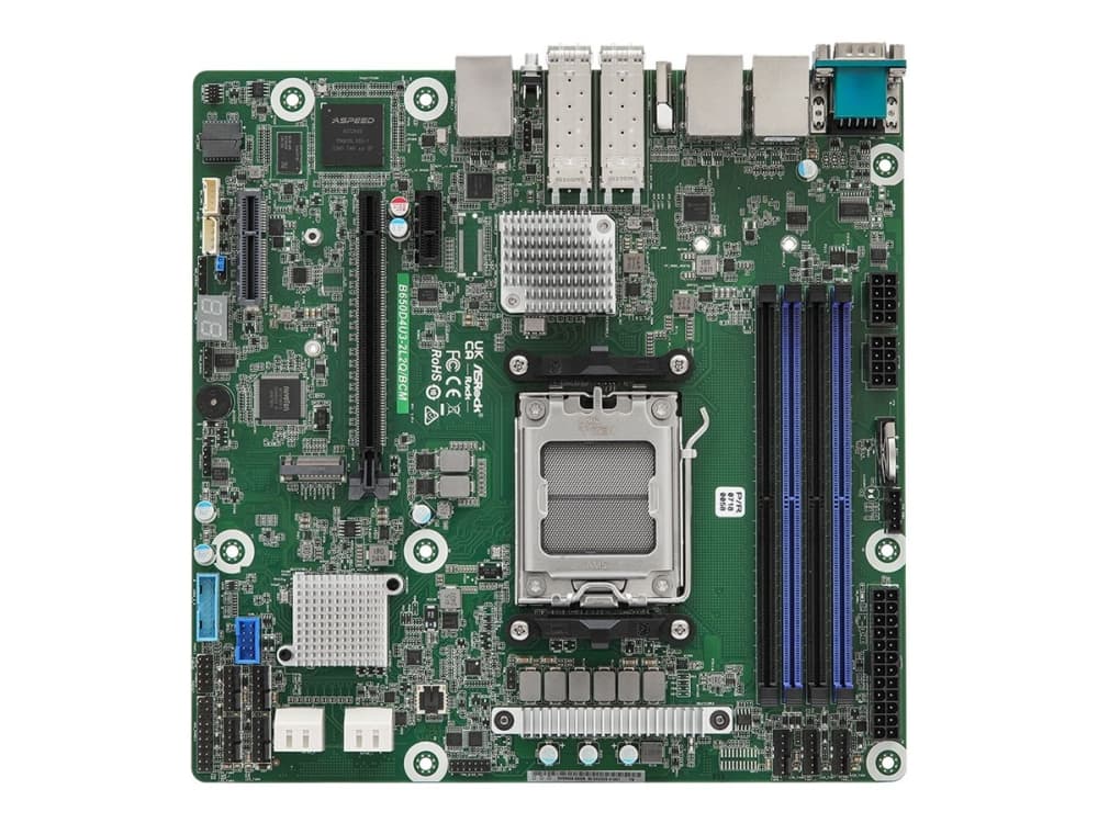 ASRock emolevy B650D4U3-2L2Q/BCM micro-ATX Socket AM5 Single - Emolevy - AMD Socket AM5 (Ryzen Zen4) - AMD Socket AM5 (Ryzen Zen4))