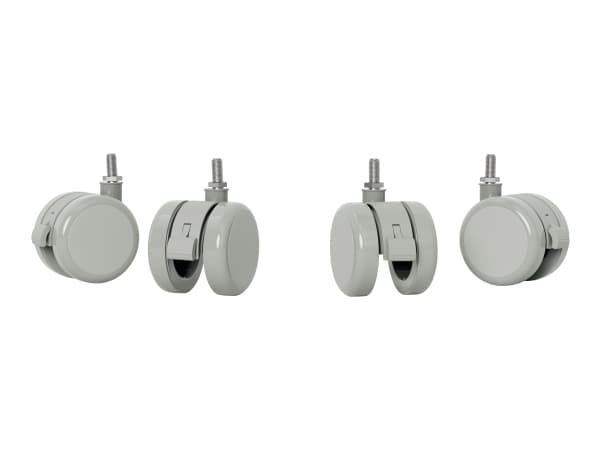 Leitz Pyörät Ergo sähköpöytään, Harmaa, 4 cm, 40 mm, 40 mm, 80 mm, 4 kpl