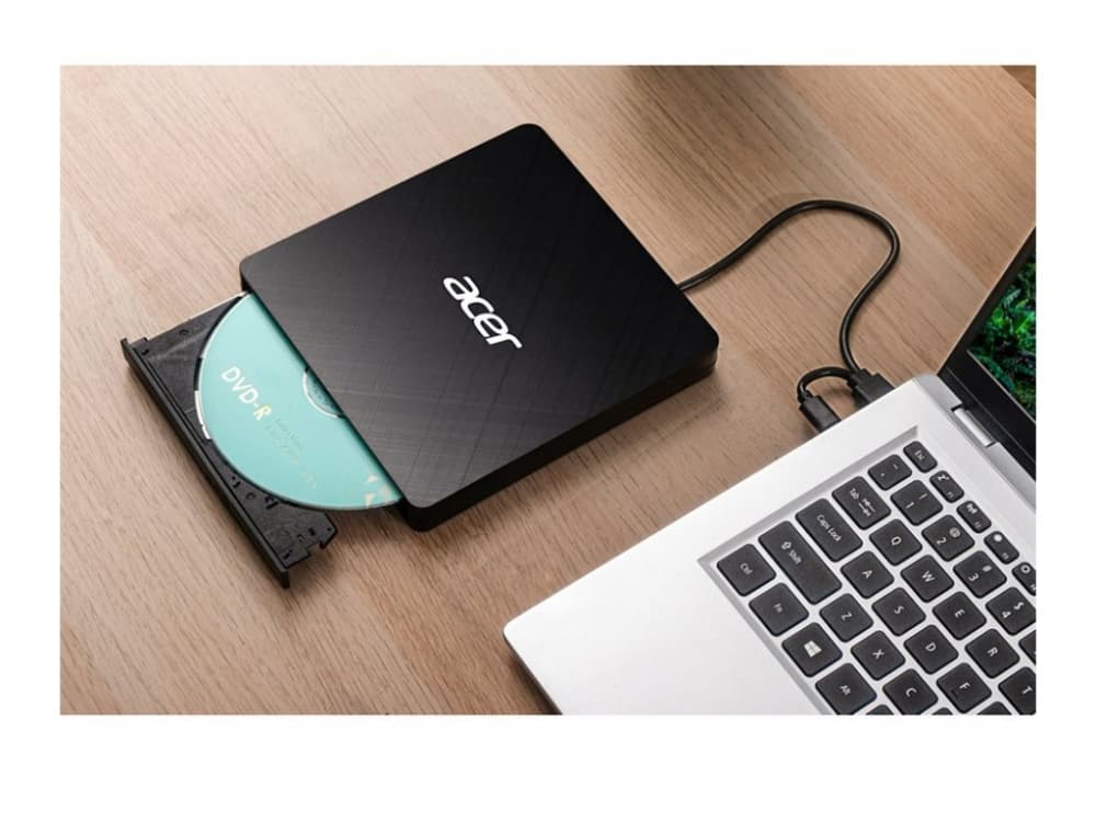 Acer GP.ODD11.001, Musta, Paikka, Kannettava tietokone, DVD±RW, USB 3.2 Gen 1 (3.1 Gen 1), CD, CD-R, CD-ROM, CD-RW, DVD+R, DVD+RW, DVD-R, DVD-ROM