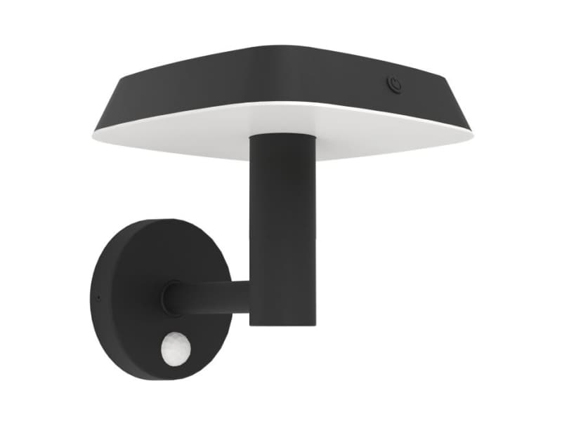 EGLO DREOLI SOLAR WALL W/SENSOR MUSTA/VALKOINEN