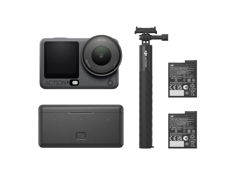 DJI Osmo Action 6 Adventure Combo, 4K Ultra HD, CMOS, 38 MP, 240 fps, Wi-Fi, Bluetooth