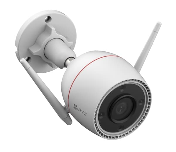 EZVIZ Wi-Fi Bullet-kamera valkoisena, 4MP 2.8mm optiikka, IR jopa 30m, 12V DC ja SD-korttipaikka jopa 512GB, mikrofoni ja kaiutin, IP67
