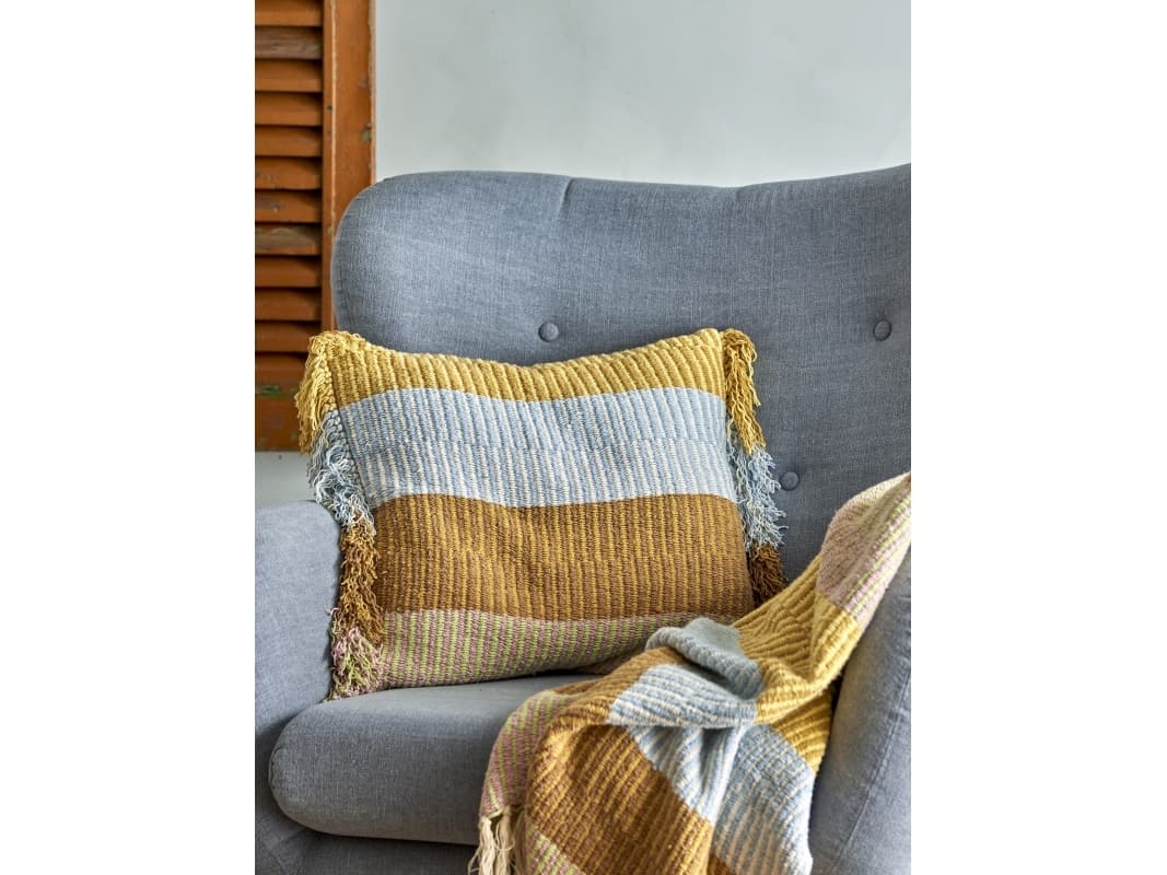 CREATIVE COLLECTION Isnel Plaid, Multifarvet, Genanvendt Bomuld