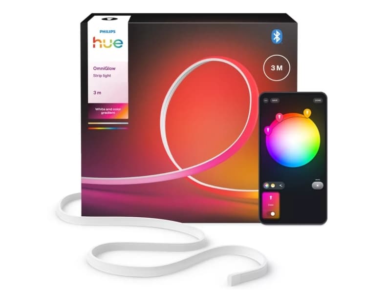 Philips Hue White and Color Gradient OmniGlow - Valonauha - LED - 60 W - luokka G - monivärinen valo - 6500 K - 5 m - valkoinen