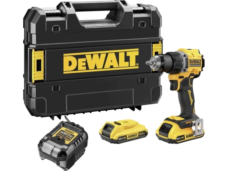 DEWALT DCD794D2T-QW DCD794D2T-QW Akkuporakone 18 V 2 Ah Litium sis. ylimääräinen akku, sis. laturi, matkalaukku