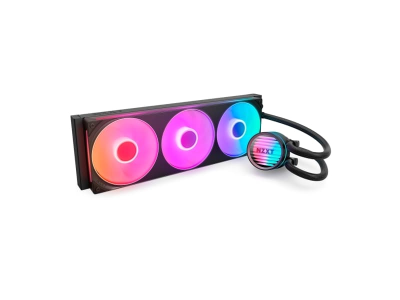 NZXT Kraken Core 360 RGB, Nestejäähdytyspakkaus, 12 cm, 500 RPM, 2400 RPM, 75,05 m³/h, musta