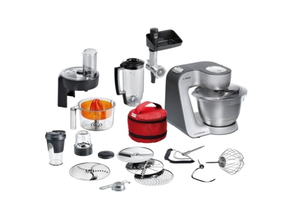 Bosch MUM59S81DE, 3,9 L, Musta, Ruostumaton teräs, 0,5 L, Sekoitus, Vika, Käyttö, 3 levyt