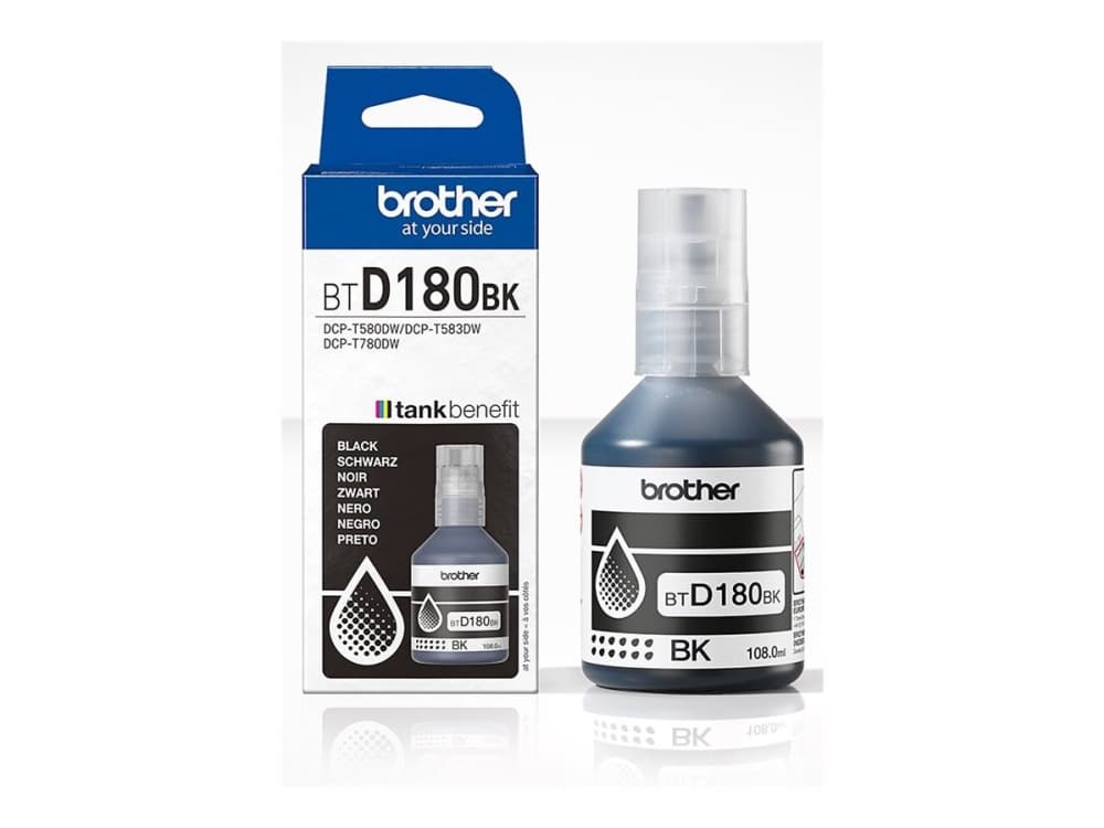 Brother BTD180BK, Alkuperäinen, musta, Brother, DCP-T580DW, DCP-T583DW, DCP-T780DW, 7500 sivua, 1 kpl