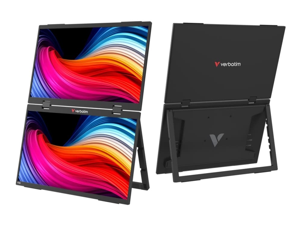 Verbatim Portable 15.6 FHD Dual Monitor Essentials, 39,6 cm (15.6), LCD, 1920 x 1080 pikseliä, Fuld HD, 16:9, 10 ms