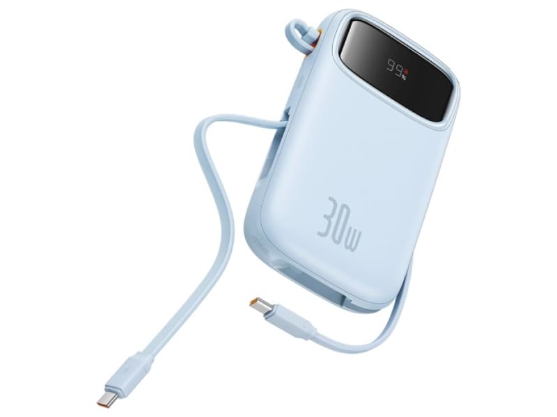 Powerbank Baseus QPow 2 10000mAh 30W 2xUSB-C (sininen)