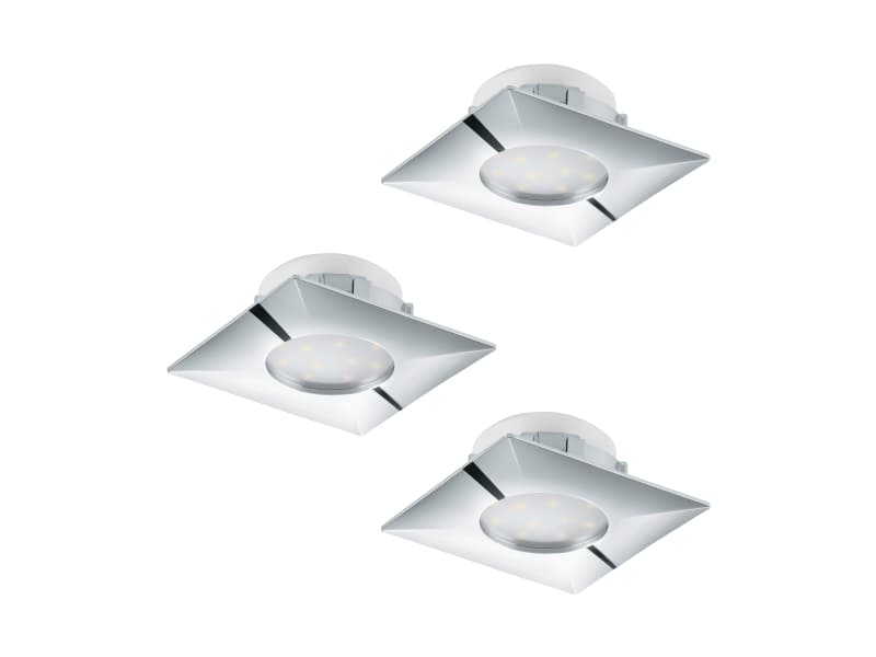 EGLO Pineda, Syvennysspottivalo, Ei vaihdettavissa oleva hehkulamppu, LED, 6 W, 3000 K, Kromi