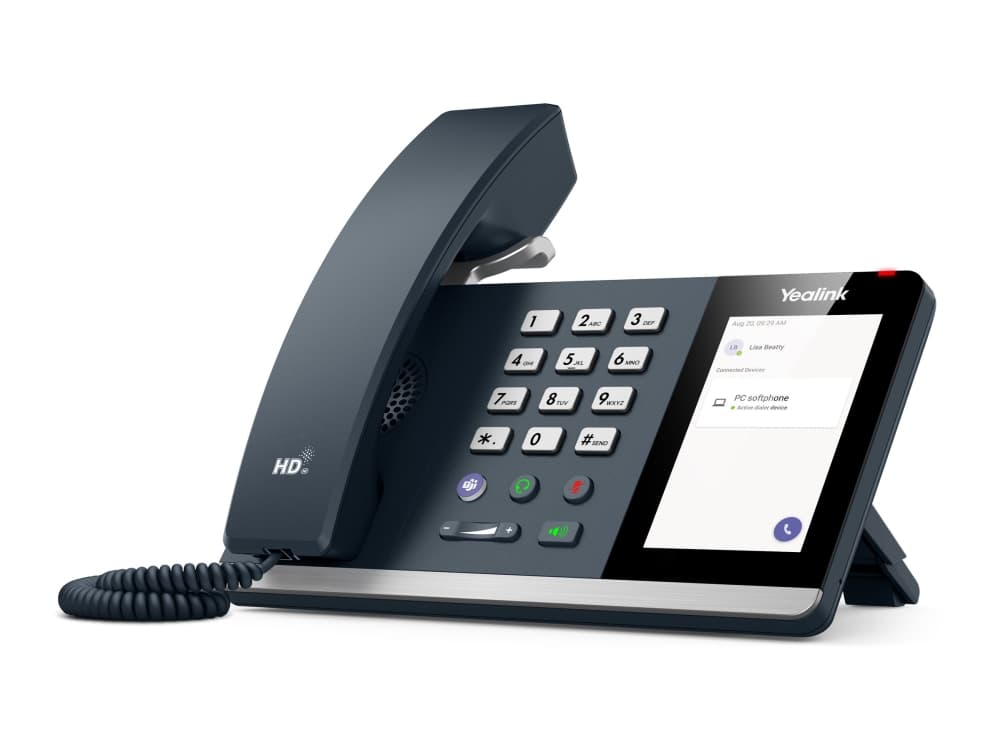 Yealink MP45, IP Phone, musta, Harmaa, Johdollinen puhelin, 64 MB, 128 MB, Linux