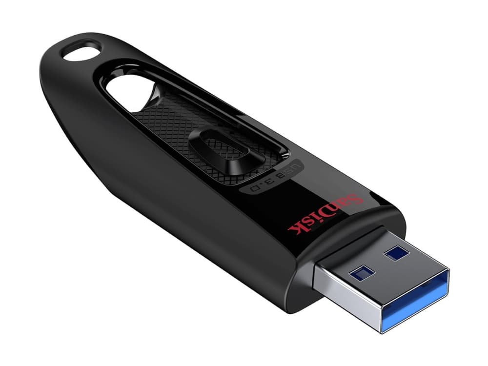 SanDisk Ultra, 64 GB, USB A-tyyppi, 3.2 Gen 1 (3.1 Gen 1), 100 MB/s, Ilman suojusta, Punainen
