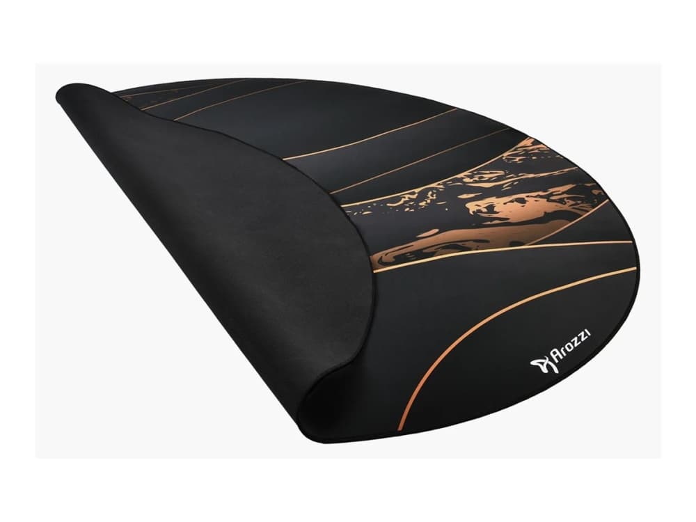 Arozzi Zona Round Floor Pad, Musta, Kulta, Mikrokuitu, Kumi, Kuva, Pyöreä, 1210 mm, 121 cm