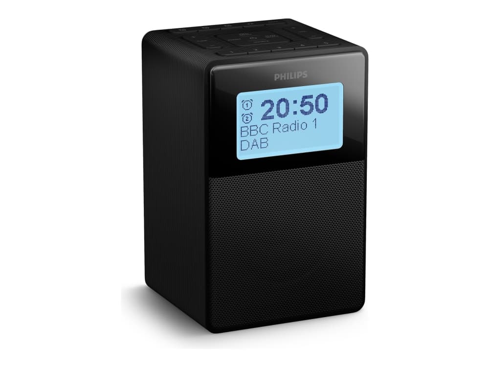 Philips TAR5100/10, Digitaalinen herätyskello, musta, 12/24t, DAB, DAB+, FM, AAC, SBC, IPX4