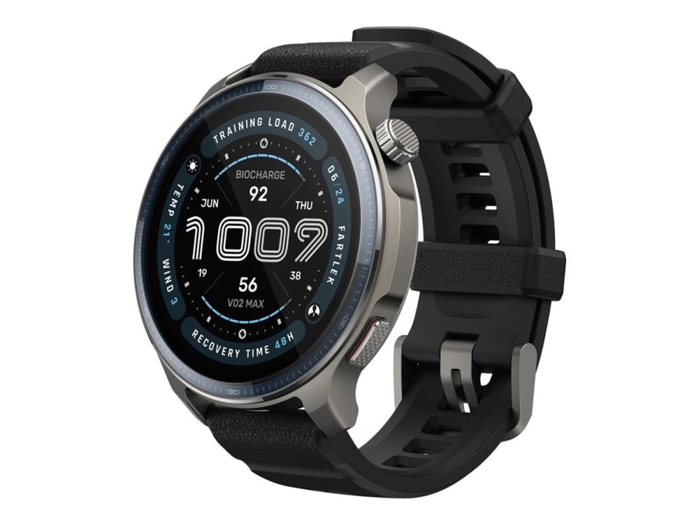 Amazfit Balance 2 - Älykello rannekkeella - silikoni - ranteen koko: 140-210 mm - näyttö 1.5 - Bluetooth, Wi-Fi - 43 g - musta - musta
