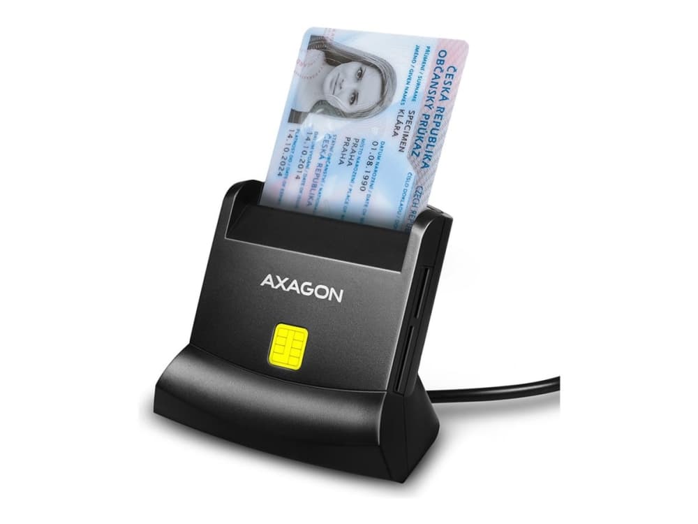 AXAGON CRE-SM2 USB-kortti älykäs + SD/microSD/SIM-kortti
