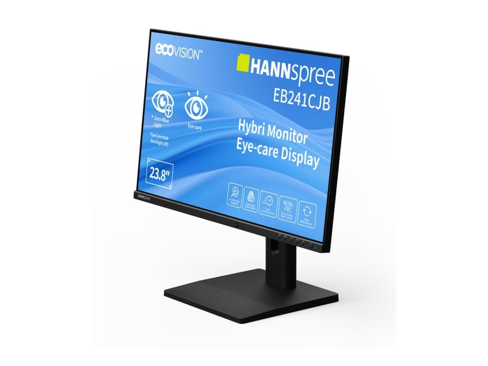 Hannspree Hybri Monitor EB241CJB, 60,5 cm (23.8), 1920 x 1080 pikseliä, Full HD, LCD, 6 ms, musta
