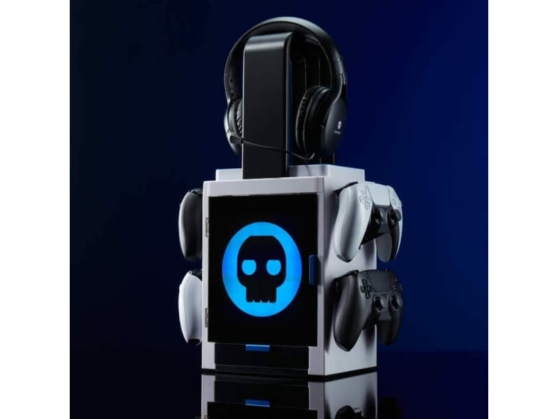 Numskull Games PS5 Inspired Gaming Locker, Pelilevyn pidike, PlayStation 5, Harmaa, Langallinen, 1 kpl