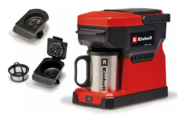 Einhell TE-CF 18 Li-Solo, Suodatinkahvinkeitin, 0,24 L, Kahvinappi, musta, Punainen - SOLO