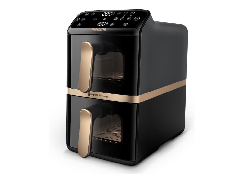 Philips 4000 series Airfryer Stacked Dual Basket, Kuumakiertoilmakypsennin, 10 L, 1,4 kg, Rapid Air, 40 °C, 200 °C