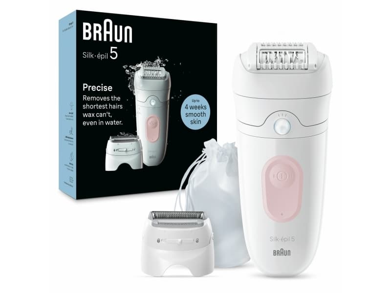 Braun Silk-épil 5 -epilaattori 5-030 valkoinen ja vaaleanpunainen