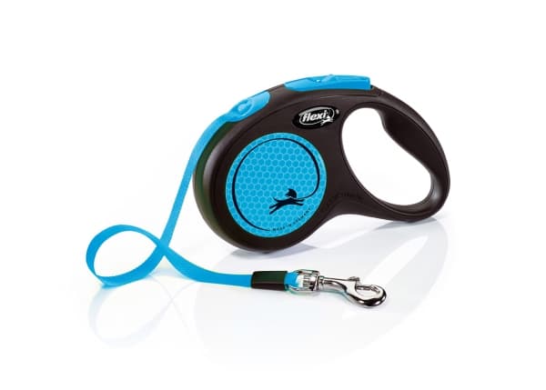 flexi Uusi NEON-nauha S, 5M, 15KG, musta/neonsininen