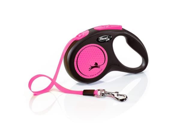 flexi Uusi NEON-nauha S, 5M, 15KG, musta/neon pinkki