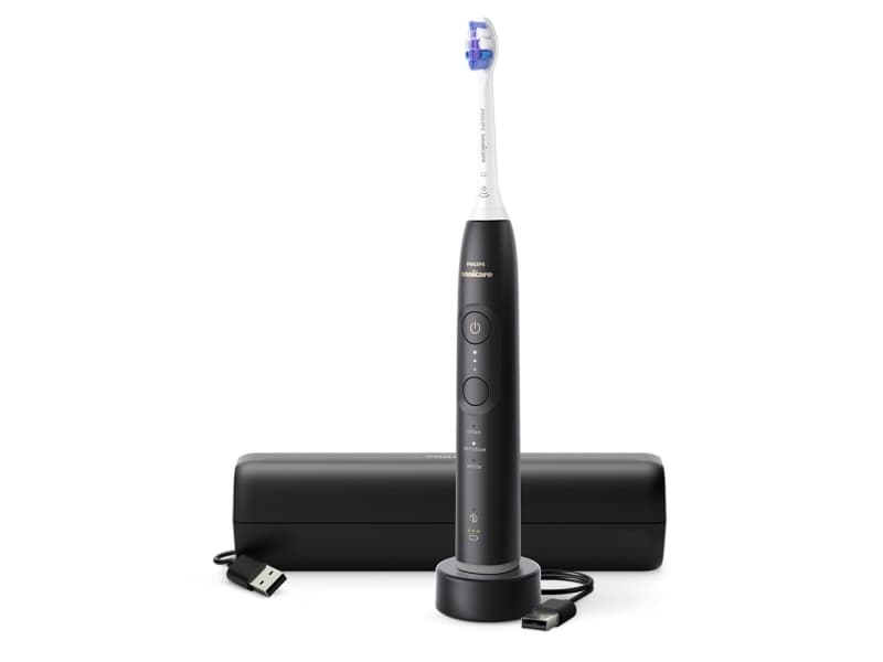 Philips Sonicare 6500 series Series 6500 HX7411/02 Ladattava sähköhammasharja, Aikuinen, Sonic-hammasharja, Päivittäinen käyttö, Herkkä, Valkaisu, 62000 liikettä minuutissa, musta, 2 min, 4 x 30 s