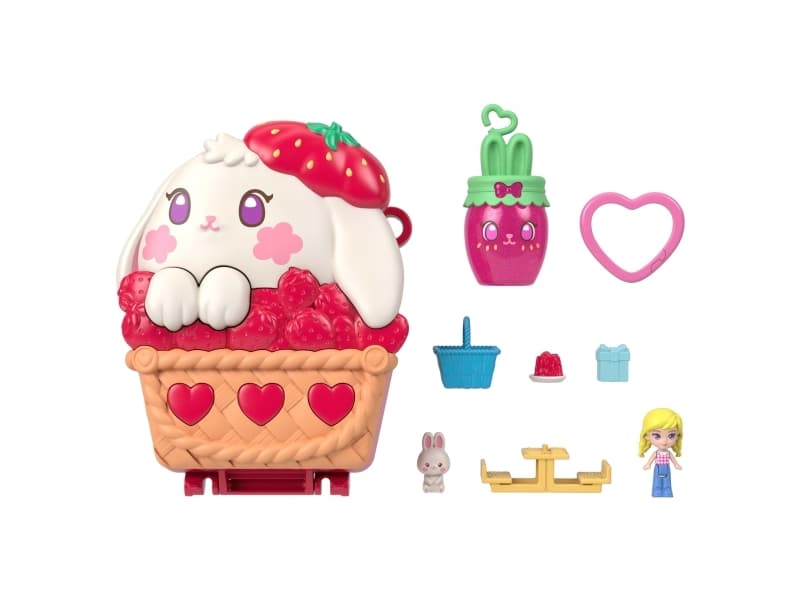 Polly Pocket Picnic Bunny Compact, Eläin, 4 vuosi/vuosia, Monivärinen, Muovi