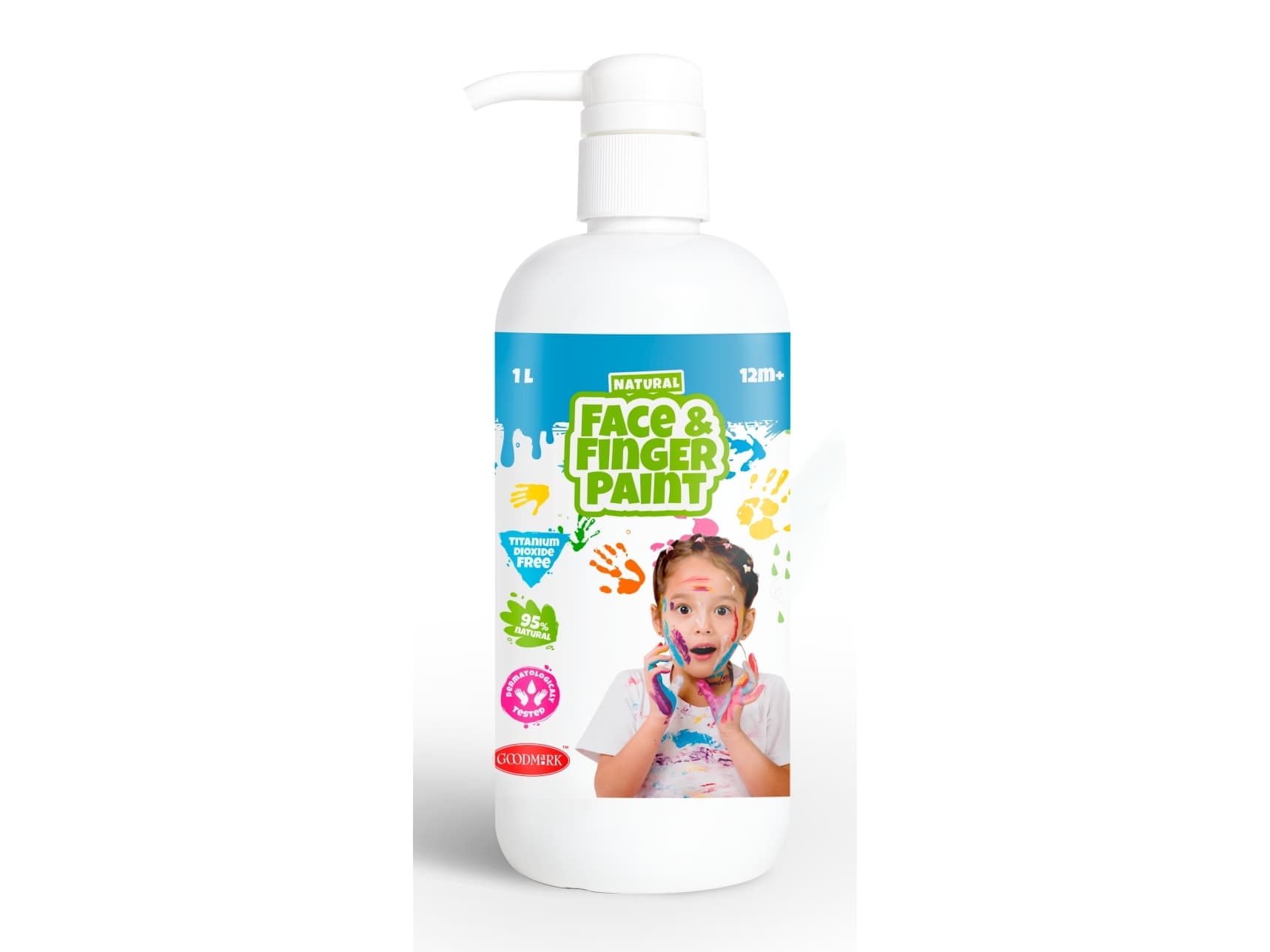 Vit flaska-dispenser 1000 ml