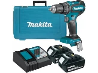 Makita DHP485RFE, Pistoolikahvallinen porakone, avaimeton, sininen, 1,3 cm, 1900 rpm, 3,8 cm, 3,8 cm