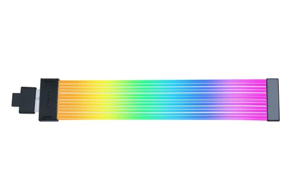 Lian Li Strimer Wireless, 12+4 pin, musta, Läpinäkyvä, Silikoni, Kestomuovinen elastomeeri, 0,34 m, 1 kpl