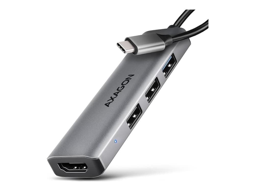 AXAGON HMC-H3A USB-liitäntä, 3x USB-A, 1x HDMI 1.4b - hopea