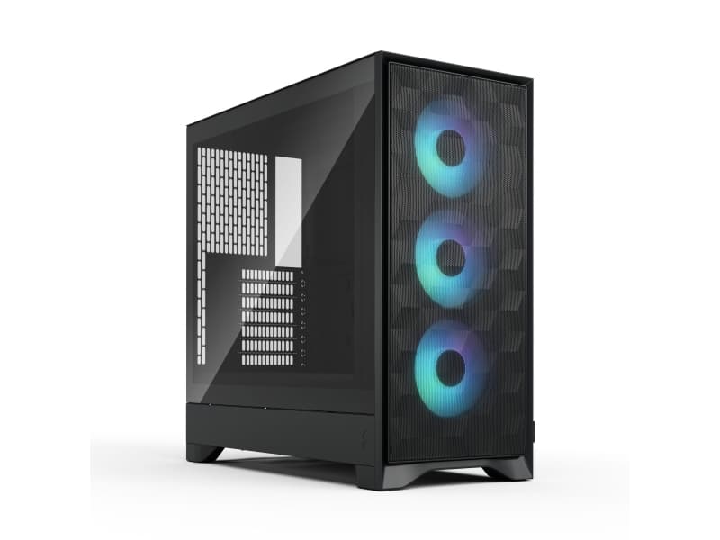 Fractal Design Pop 2 Air Black TG RGB, Midi Tower, PC, musta, ATX, mikro ATX, Mini-ITX, Terästä, 17 cm