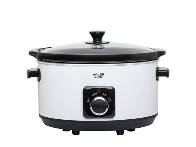 Adler AD 6413W, 5,8 L, Valkoinen, musta, Rotaatio, 10 henkilö(t), 85 °C, 100 °C