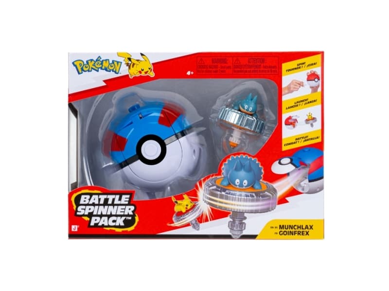 Figur Pokémon POKEMON BATTLE SPINNER MUNCHLAX med Great Ball